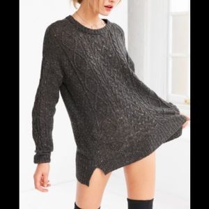 Urban Outfitters elbow patch cable knit sweater